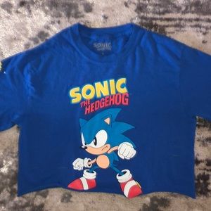 LONG SLEEVE SONIC THE 🦔 GRAPHIC CROP TOP